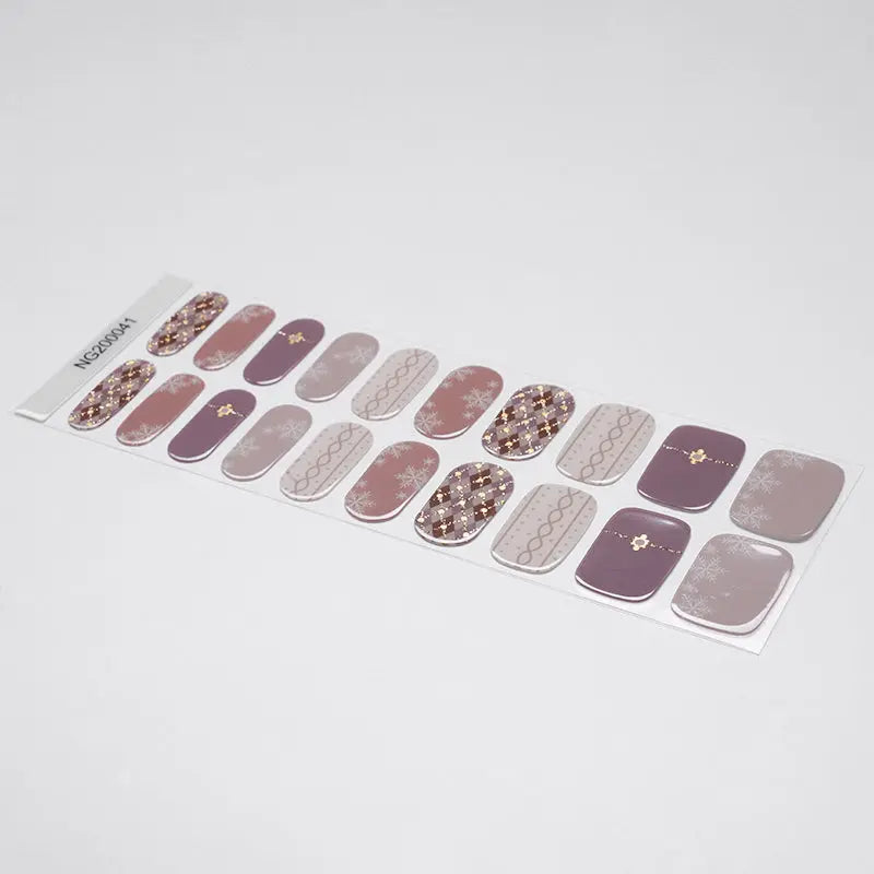 Pearl Elegance Semi Cured Gel Nail Strips - NG200041