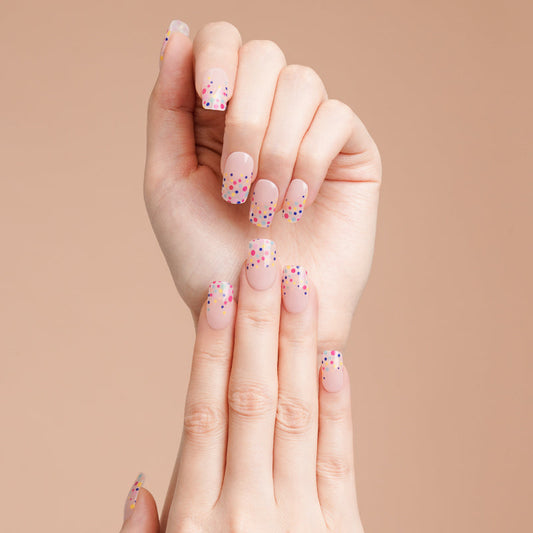 Sweet Dots Semi Cured Gel Nail Strips - NG200076