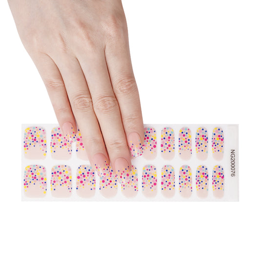 Sweet Dots Semi Cured Gel Nail Strips - NG200076