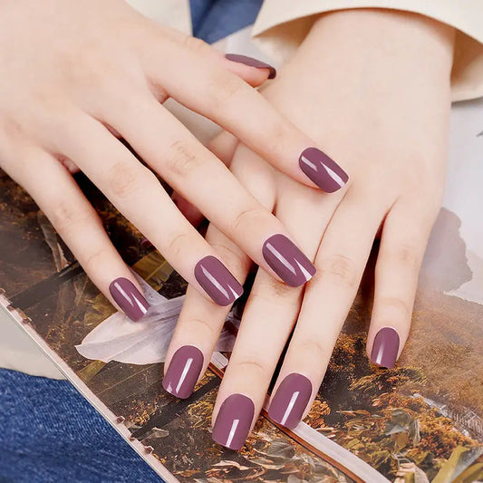 Vintage Purple Semi Cured Gel Nail Strips - NG200309