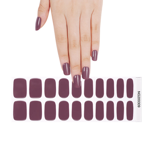 Vintage Purple Semi Cured Gel Nail Strips - NG200309